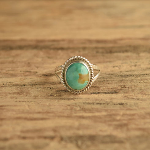 Broken Arrow Turquoise Ring Size 9 3/4
